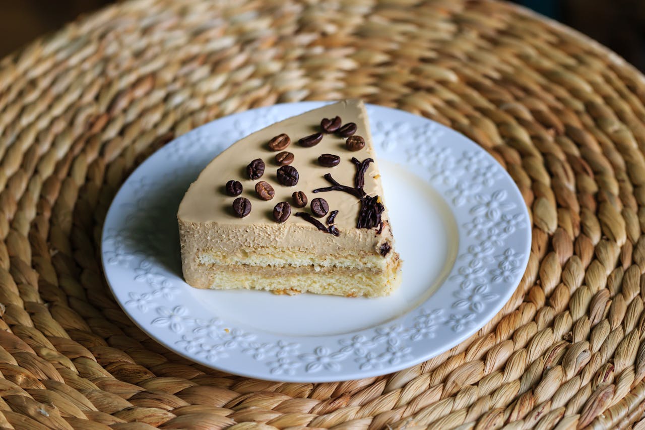 Luxurious Cake with Coffee, Hazelnuts, and Vanilla